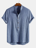 Cotton-Linen Shirt and Pants Set