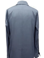 Draped neck long sleeve blouse