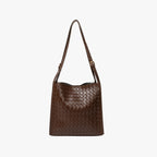 Vegan leather shoulder tote bag