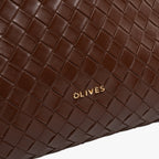Vegan leather shoulder tote bag