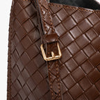 Vegan leather shoulder tote bag
