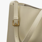 Vegan leather shoulder tote bag