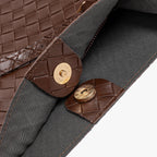 Vegan leather shoulder tote bag