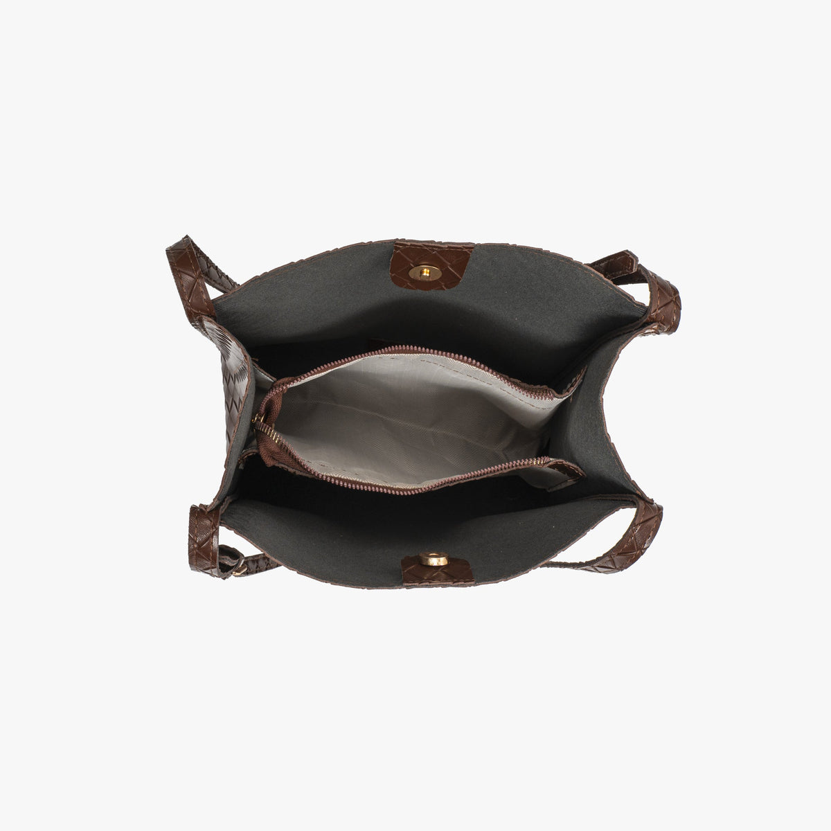 Vegan leather shoulder tote bag