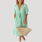Relaxed Fit Boho Midi Dress