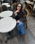 Cropped boxy trench coat