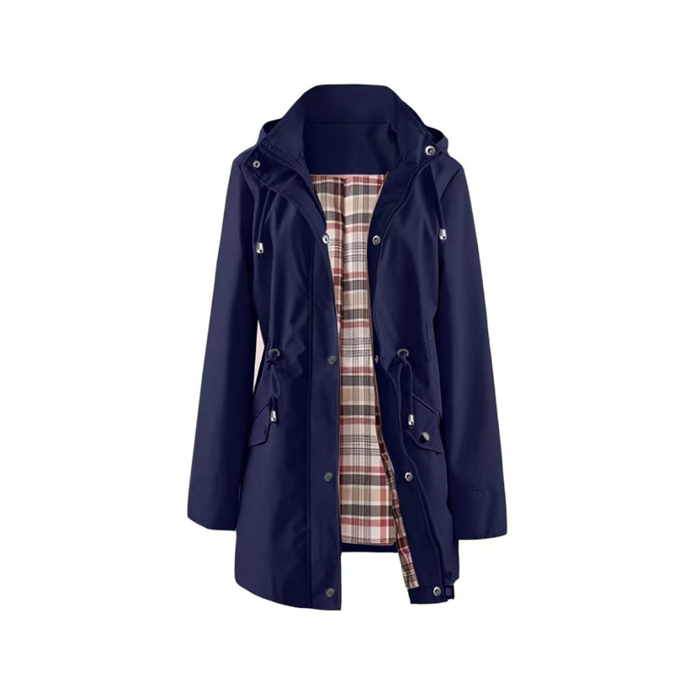 Women's waterproof hooded trench coat