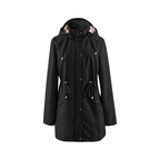 Women's waterproof hooded trench coat