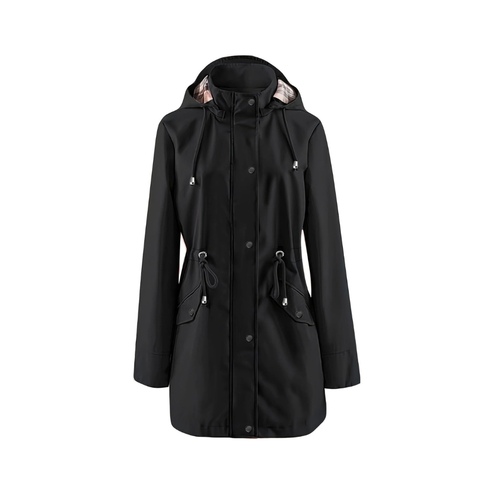 Women's waterproof hooded trench coat