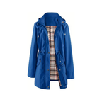 Women's waterproof hooded trench coat