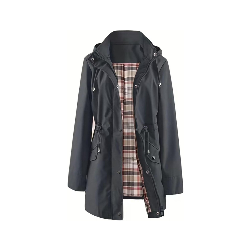 Women's waterproof hooded trench coat
