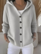 Extreme Soft Knit button Hoodie