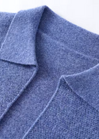 Cashmere Shirt Collar Cardigan