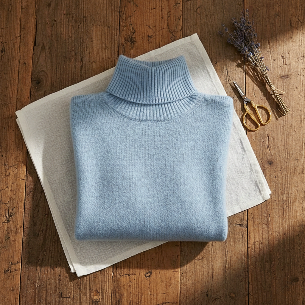 Lightweight knit turtleneck sweater