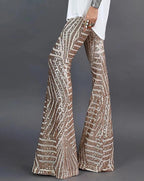 Sequin Flare Pants