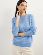 Women's luxe cashmere crew neck sweater