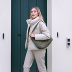 Women's chic quilted puffer shoulder bag