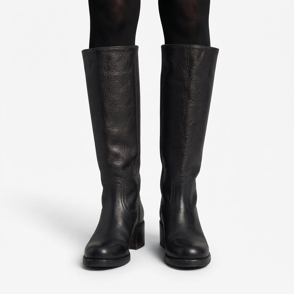 Orthopedic knee high leather boots