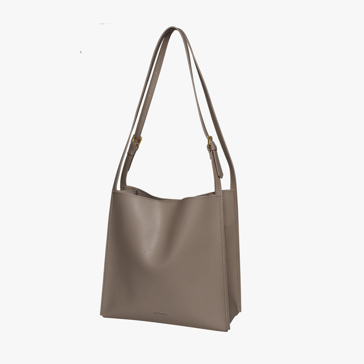 Vegan leather shoulder tote bag