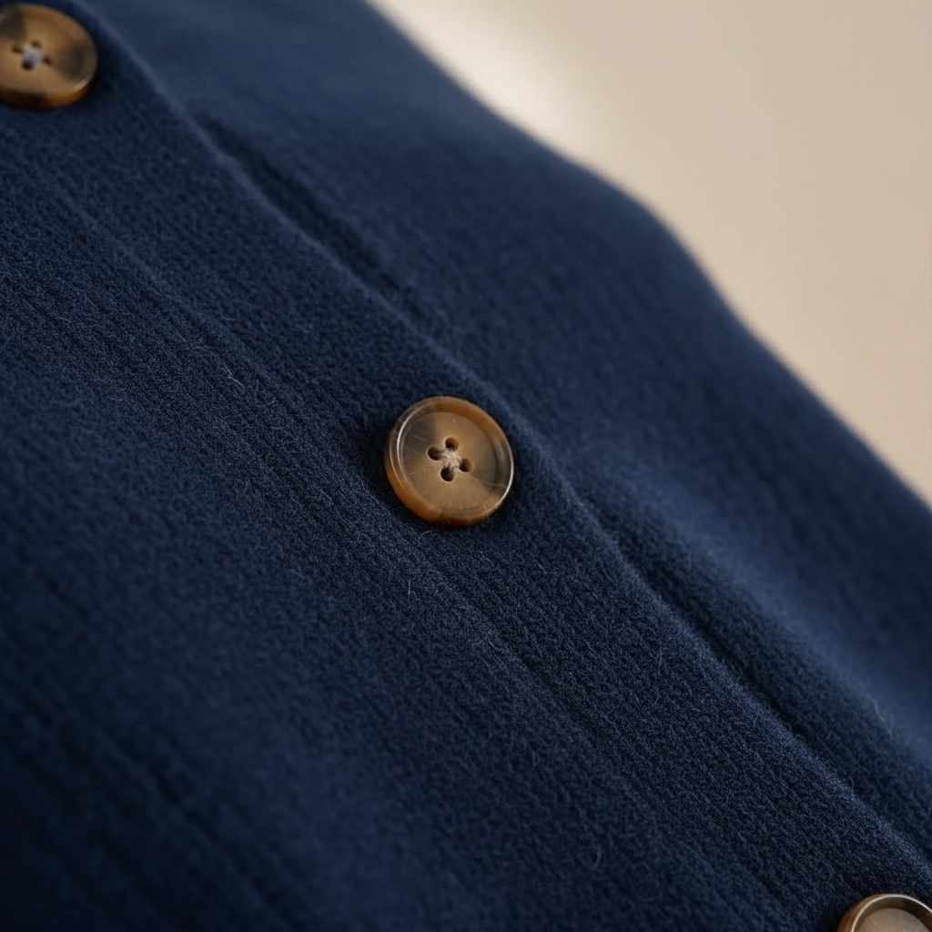 Collared button front knit cardigan