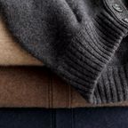 Cashmere cardigan sweater with ribbed cuffs