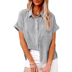 Breathable Cotton Shirt Loose Cut