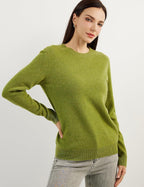 Women's luxe cashmere crew neck sweater
