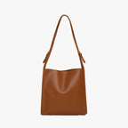 Vegan leather shoulder tote bag