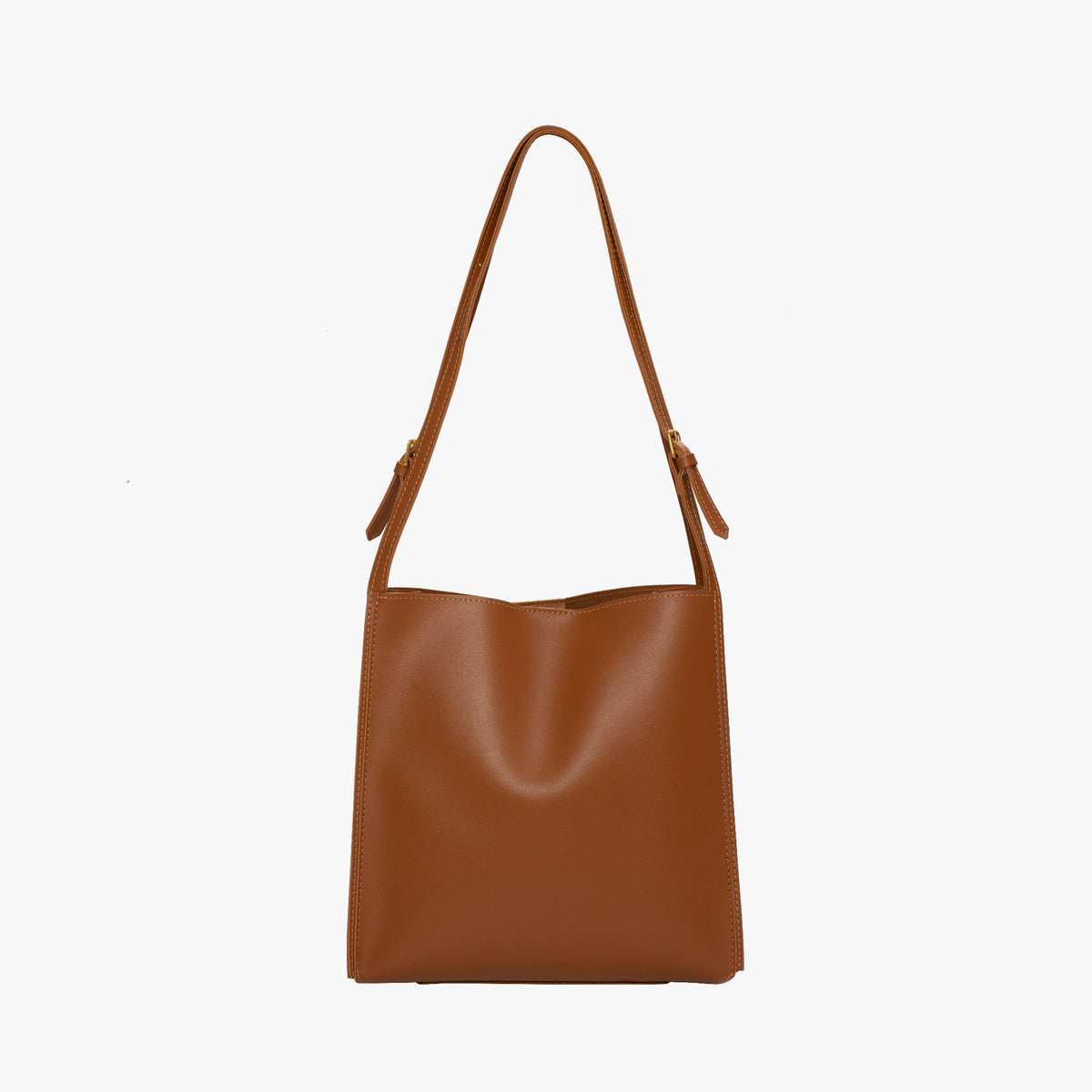 Vegan leather shoulder tote bag