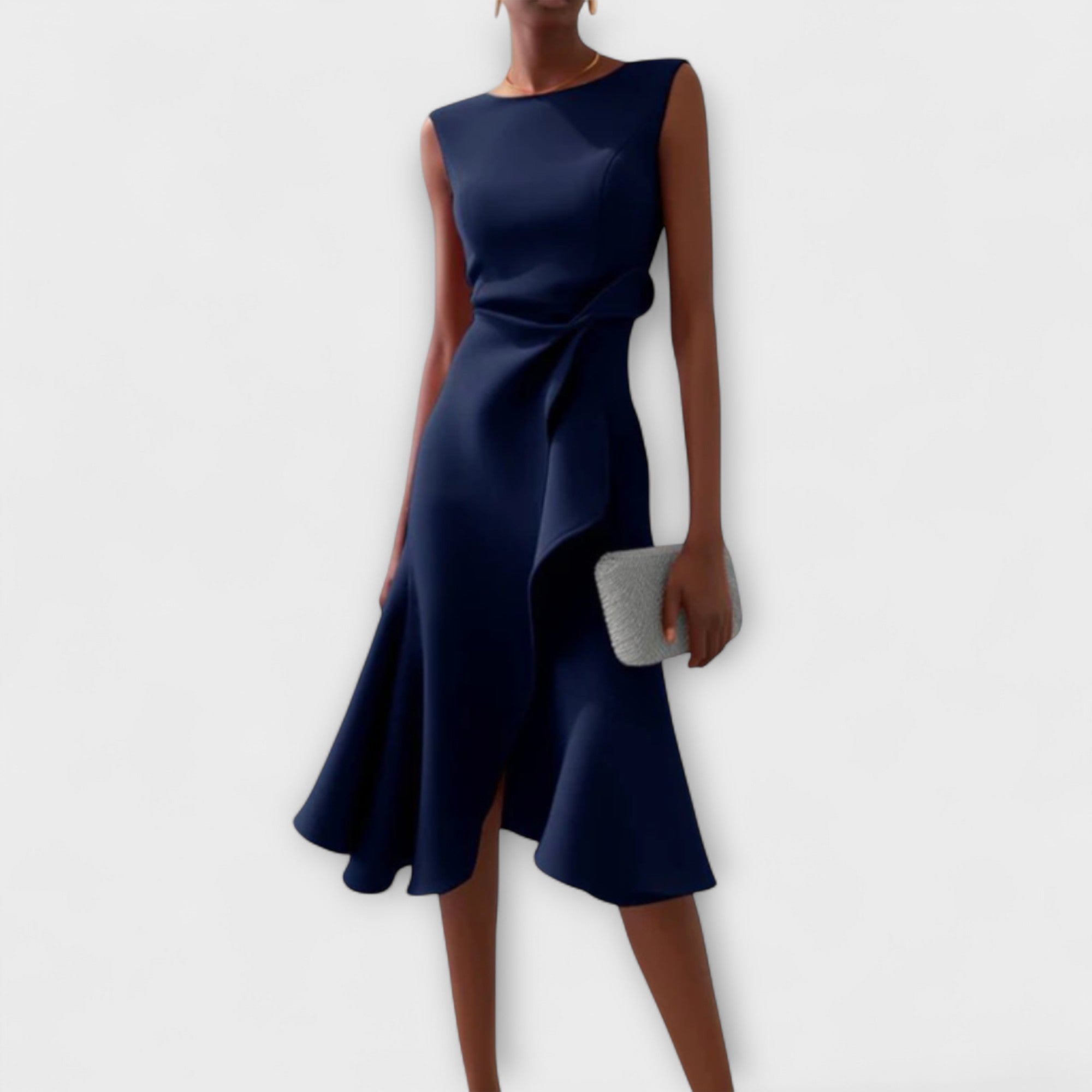 Women's Draped Midi Dress