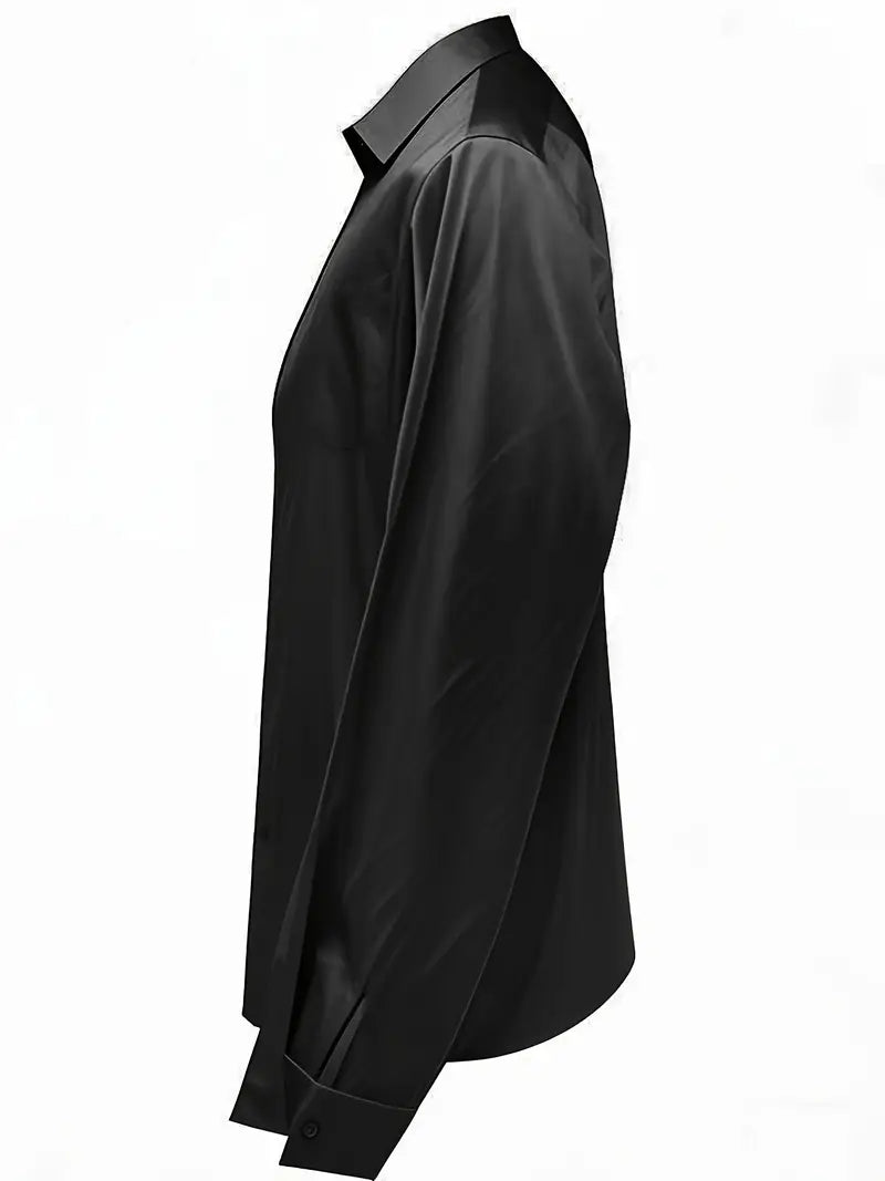 Draped neck long sleeve blouse