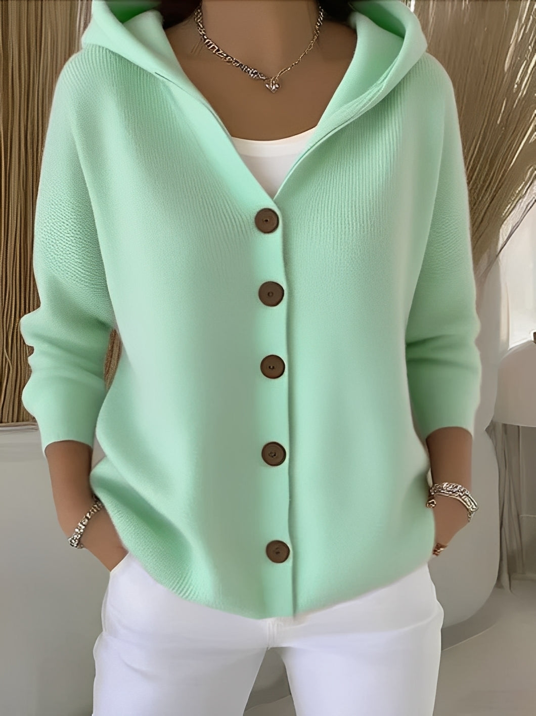 Extreme Soft Knit button Hoodie
