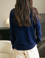 Women's warm merino wool zip up hooded cardigan with pockets