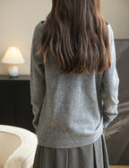 Women's warm merino wool zip up hooded cardigan with pockets