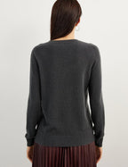 Women's luxe cashmere crew neck sweater