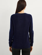 Women's luxe cashmere crew neck sweater