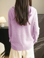 Women's warm merino wool zip up hooded cardigan with pockets