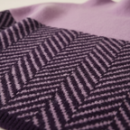 Zigzag pattern knit turtleneck sweater