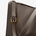 Vegan leather shoulder tote bag