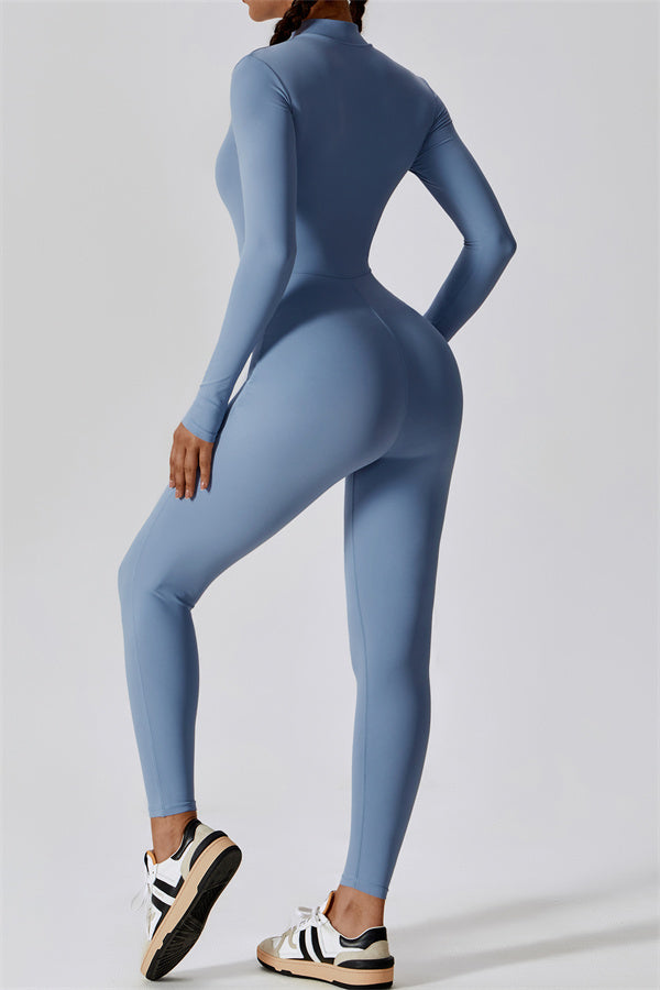 Seamless Half-Zip Jumpsuit