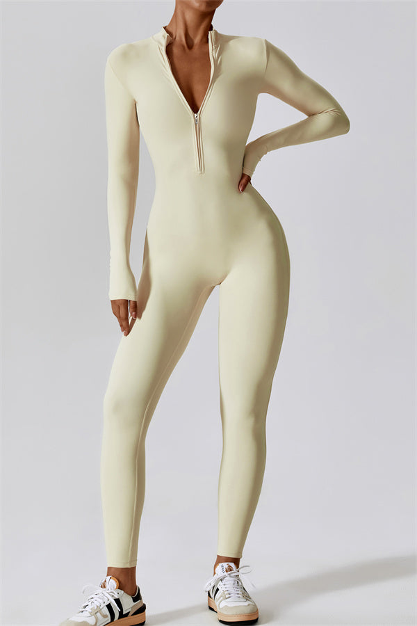Seamless Half-Zip Jumpsuit