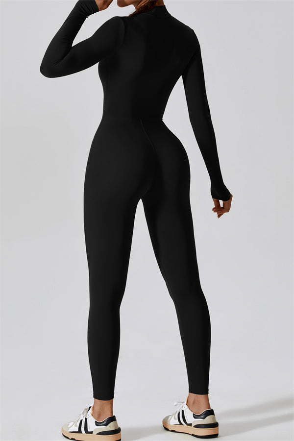 Seamless Half-Zip Jumpsuit