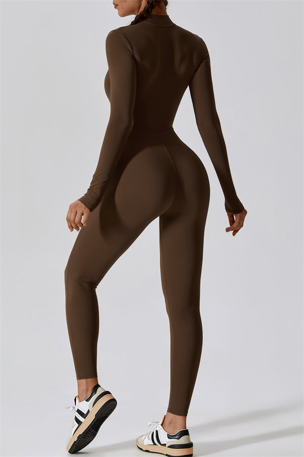 Seamless Half-Zip Jumpsuit