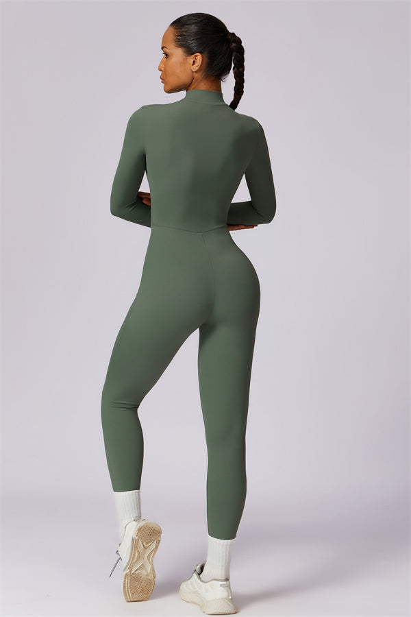 Seamless Half-Zip Jumpsuit