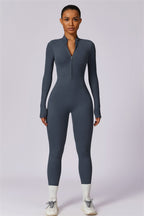 Seamless Half-Zip Jumpsuit