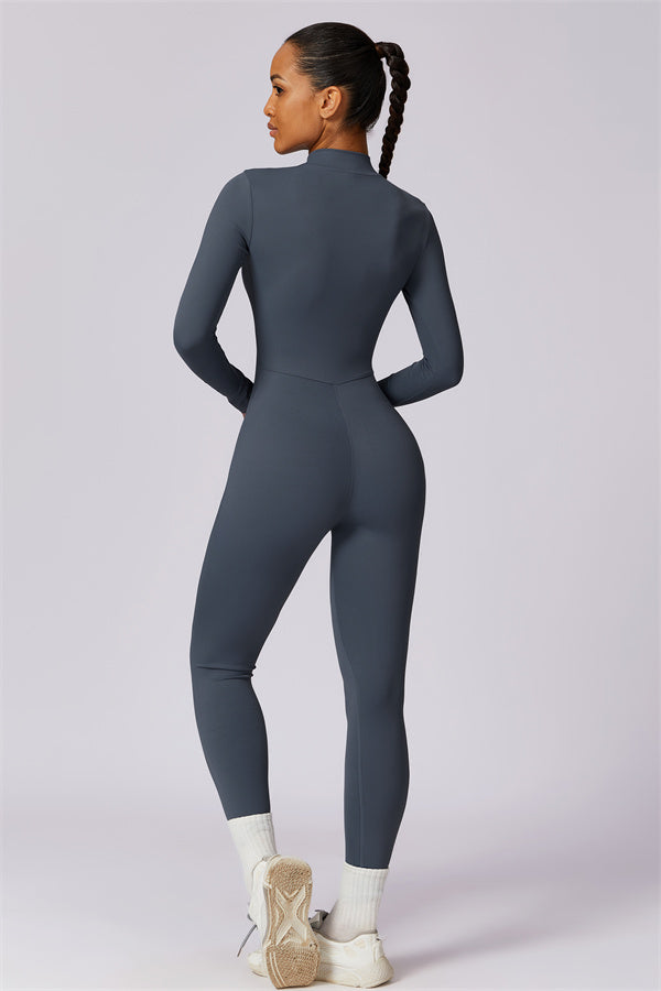 Seamless Half-Zip Jumpsuit
