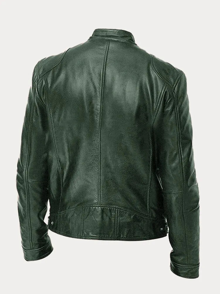 Men's classic leather jacket