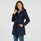 Lightweight hooded cotton blend windbreaker jacket