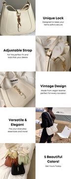 Vegan leather baguette shoulder bag