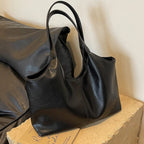 Women's chic vegan leather hobo tote bag